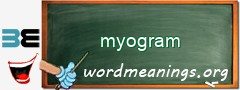 WordMeaning blackboard for myogram